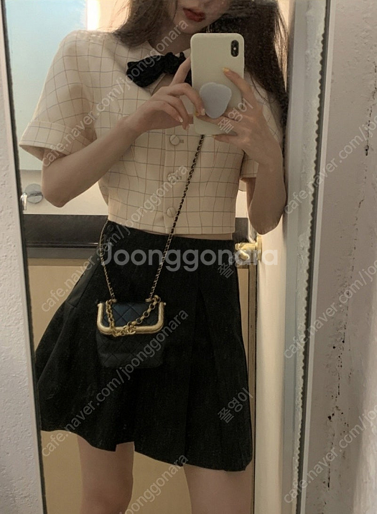 서쿠키 라디 체크 블라우스 서쿠키자체제작--6