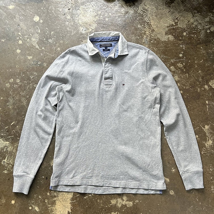 s) 타미 힐피거 플래그 로고 럭비티 럭비 티셔츠 카라티 폴로 랄프로렌 이미지