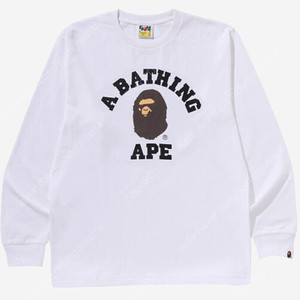 베이프 컬리지 롱슬리브 (화이트) 사이즈 L, XL 미개봉 새제품 (택포) bape