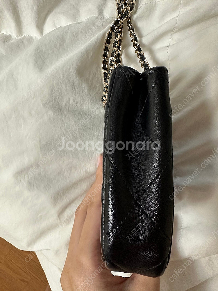 새상품급 풀박스) 샤넬 두줄 체인 베니티 램스킨 미니백...--4