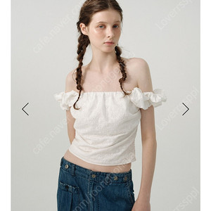 더바넷 Flower Eyelet Scrunchie Top