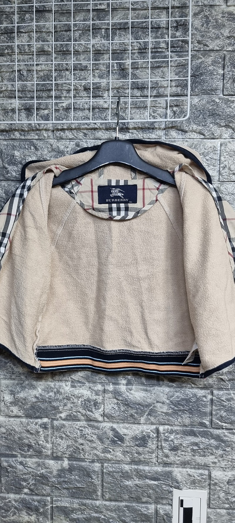 버버리키즈 후드점퍼18m--1