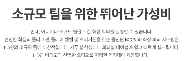 로지텍 화상카메라 BCC950 / 웹캠 / 화상 회의--2