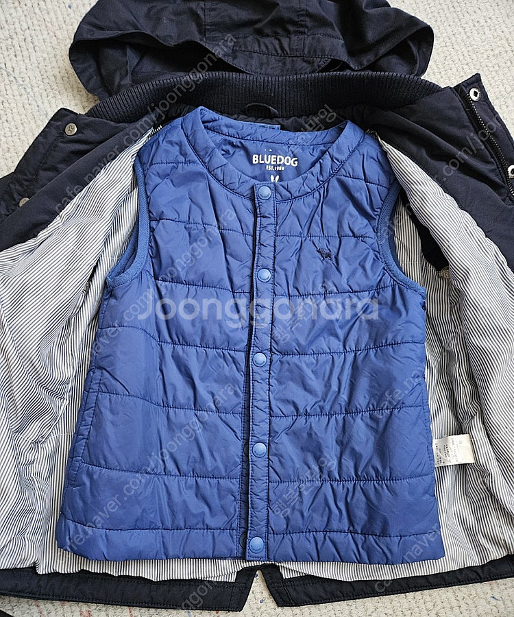 블루독 화섬점퍼 패딩조끼세트 110--1