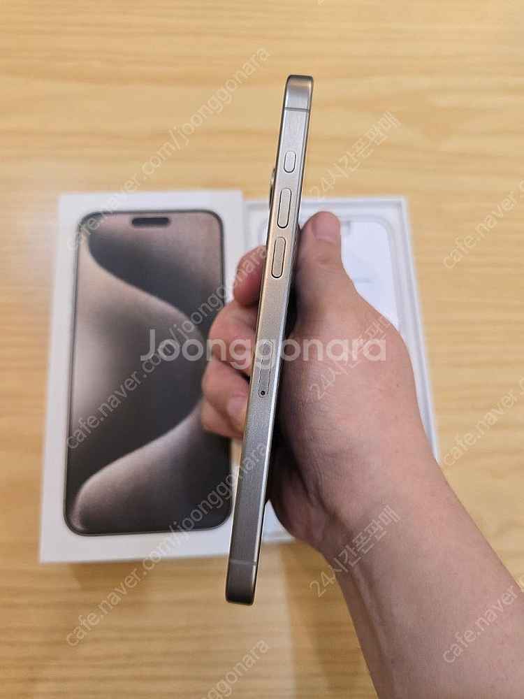 아이폰15프로맥스네추럴티타늄512gb 정상해지중고폰판매...--4