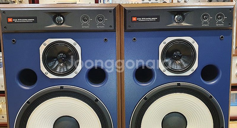 JBL 4318 청색 모니터 스피커 신품대비 99%--2