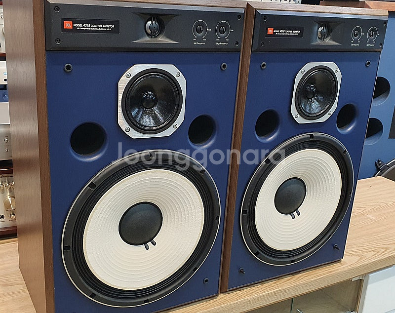 JBL 4318 청색 모니터 스피커 신품대비 99%--3