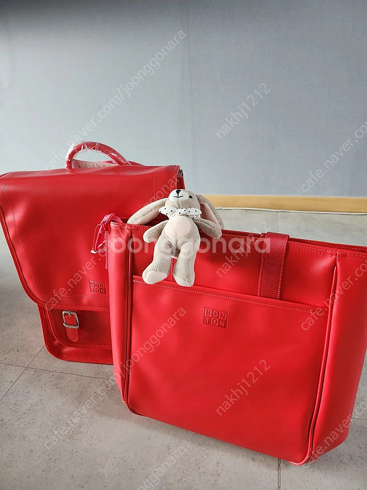 새학기용 레드 봉통가방 새상품--0