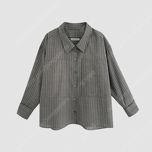 리본빛 셔츠 Cliff Gray Stripe Shirt