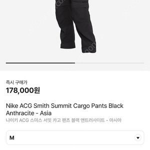 나이키 ACG 스미스 서밋 카고 팬츠 블랙 앤트러사이트 - 아시아(Nike ACG Smith Summit Cargo Pants Black Anthracite - Asia)