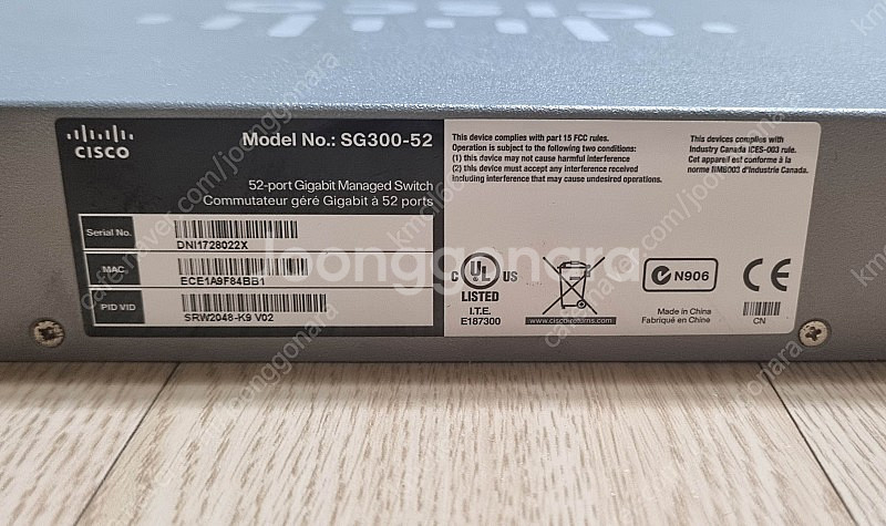 시스코 공유기(허브) SG300-52 52포트 기가 허...--4