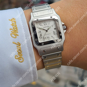 [정품] 까르띠에 산토스 입체판 오토메틱 LM라지 한정판 (Cartier Santos Galbee Large LM Automatic)