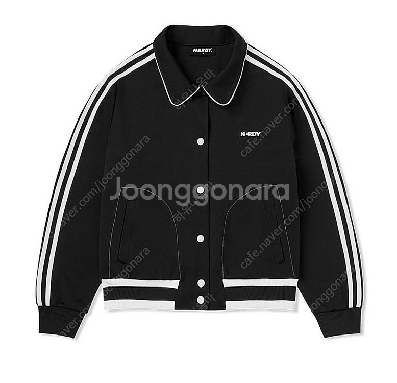 새제품)널디 바시티 트랙자켓 블랙색상 판매합니다.--0