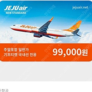 제주항공 99,000원 편도이용권