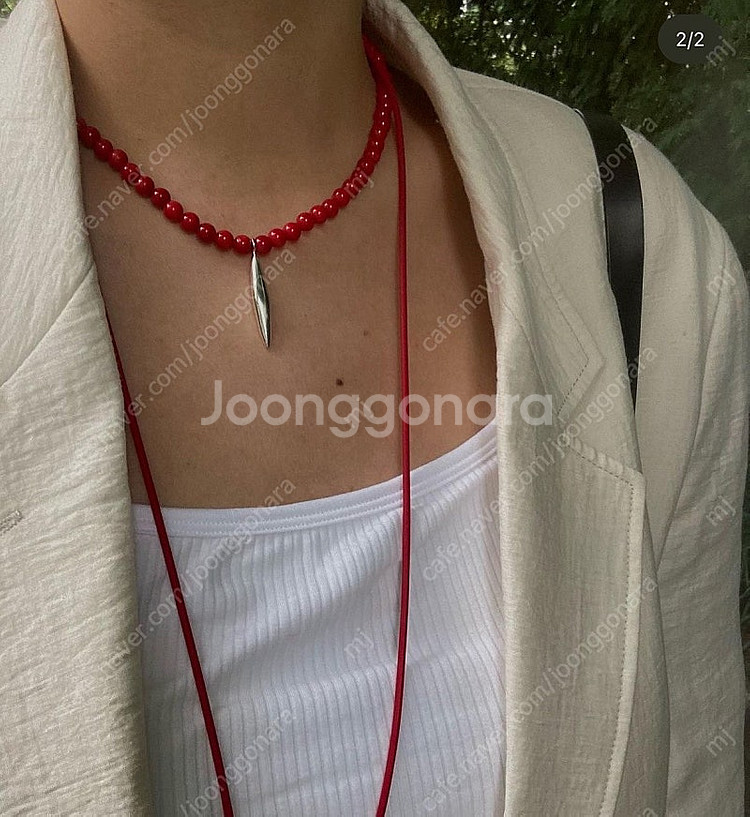 브릴피스 Brillpiece Red seed neckl...--2