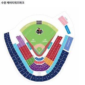 10/1 kt vs SSG 타이브레이크 3루 응원지정석 단석