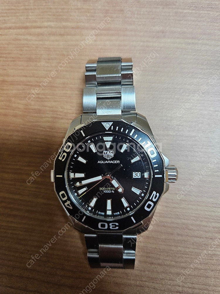 태그호이어 아쿠아레이서 300 검정 블랙 41mm--0