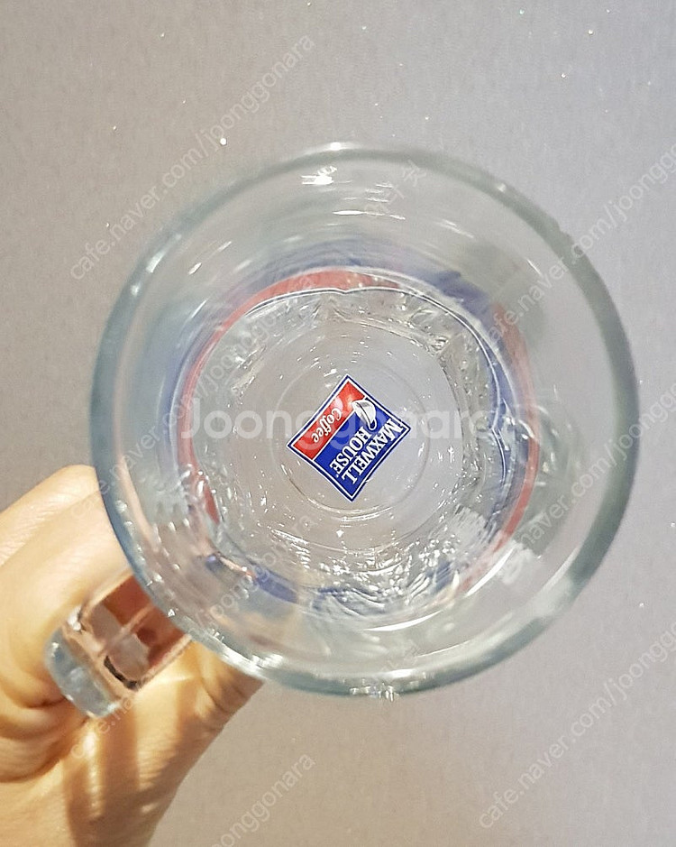 빈티지유리컵/맥스웰하우스 손잡이컵--1