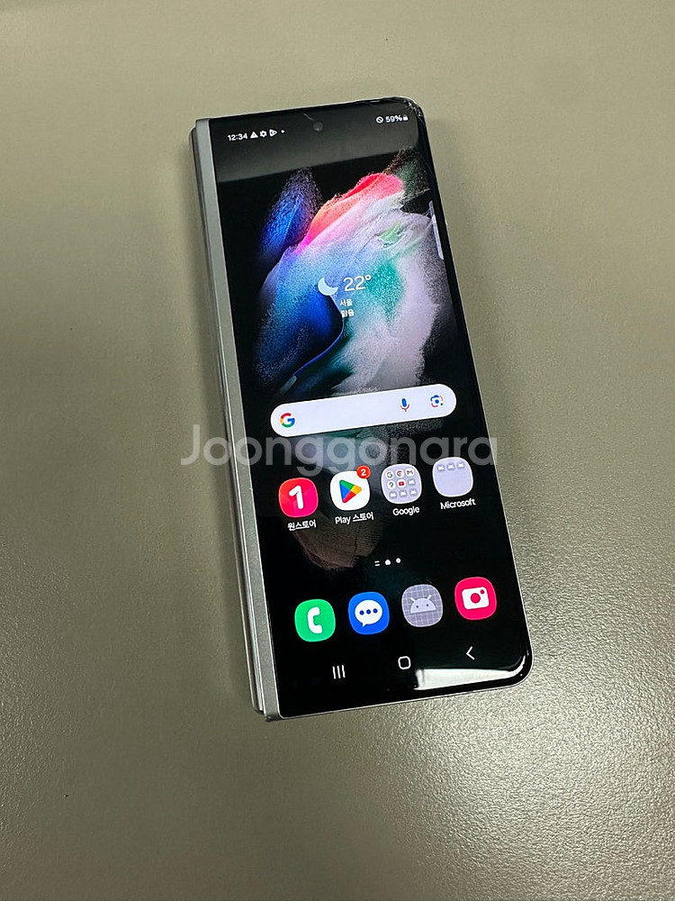 (LG U+)갤럭시폴드3 256기가 실버 초미세파손 가...--2