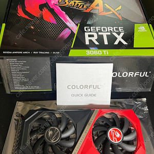 Clolrful GeFroce RTX3060TI NB DUO V2 LHR-V 그래픽카드 판매 합니다.