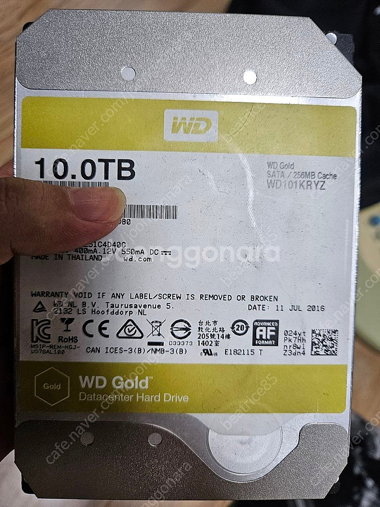 웨스턴디지털 골드 10TB 하드디스크 WD101KRYZ--1