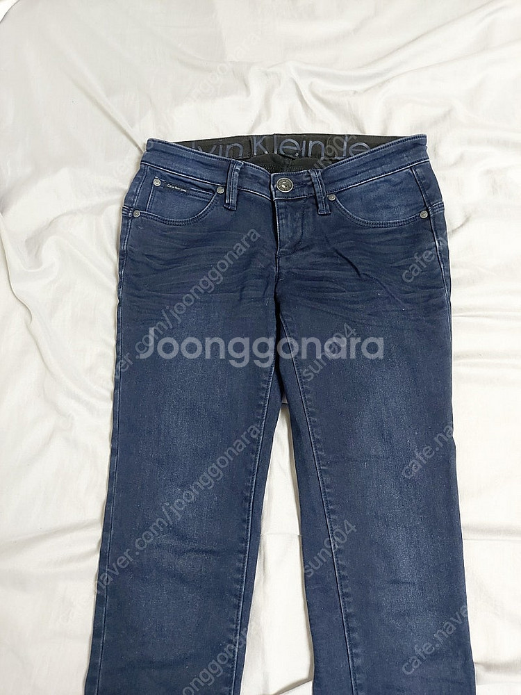 여성 캘빈클라인 스키니진 청바지 25~26인치 기모안감--1