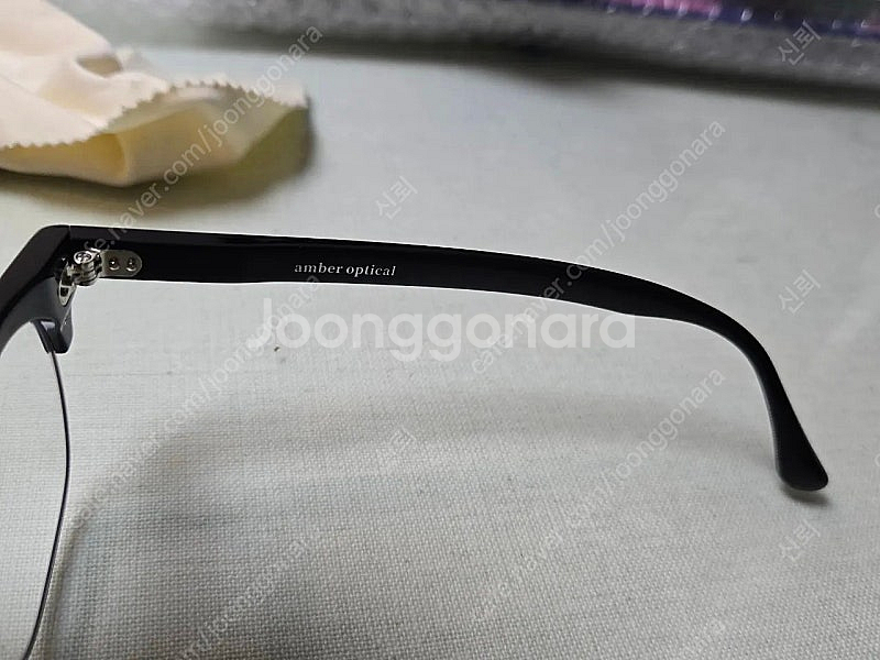 앰버옵티컬 하금테 블랙 실버 팜(블루라이트 무도스 렌즈...--3