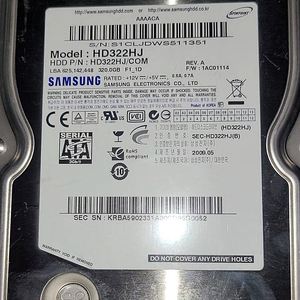 hdd 320gb 판매합니다