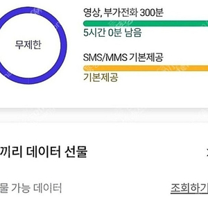 ] SK 2기가 데이터 2500 판매해요