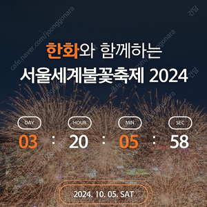 2024 여의도 불꽃축제 잔디석 티켓4장삽니다