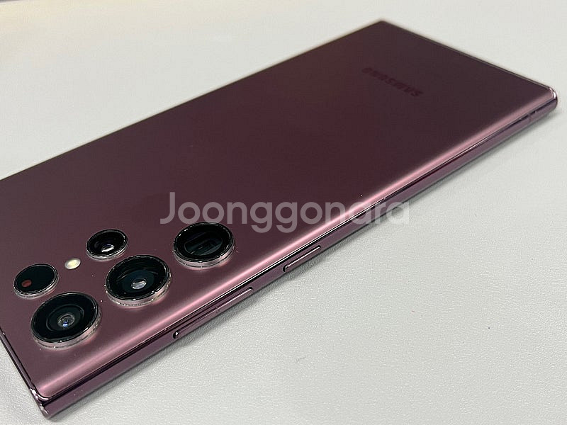 갤럭시S22울트라 버건디 256G 미파손단말기 상태좋은...--6