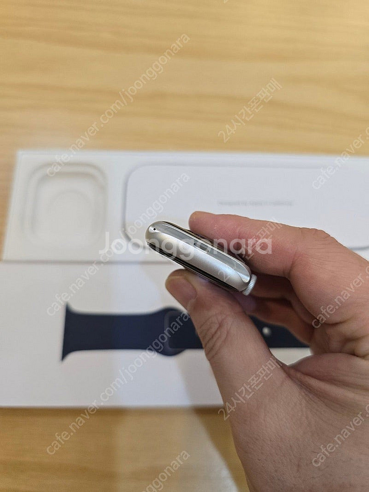 애플워치9실버45mm 블루스포츠밴드gps모델단순개봉미사...--3