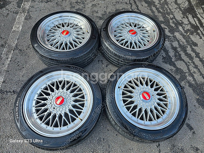 BBS ST 19인치 중고 휠타이어 세트 팝니다.245...--0