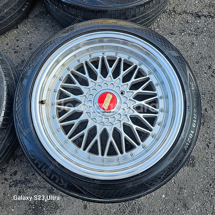 BBS ST 19인치 중고 휠타이어 세트 팝니다.245...--4