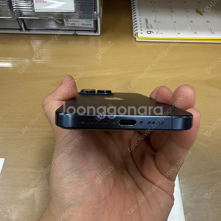 아이폰 15 프로맥스(promax) 블루티타늄 256g...--5