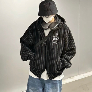 좌쓰 Nike x Stussy NRG Striped Wool Jacket 나이키 x 스투시 NRG 스트라이프 울 자켓 블랙