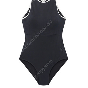 써피 홀터넥 블랙 RIBBED HALTERNECK SWIM