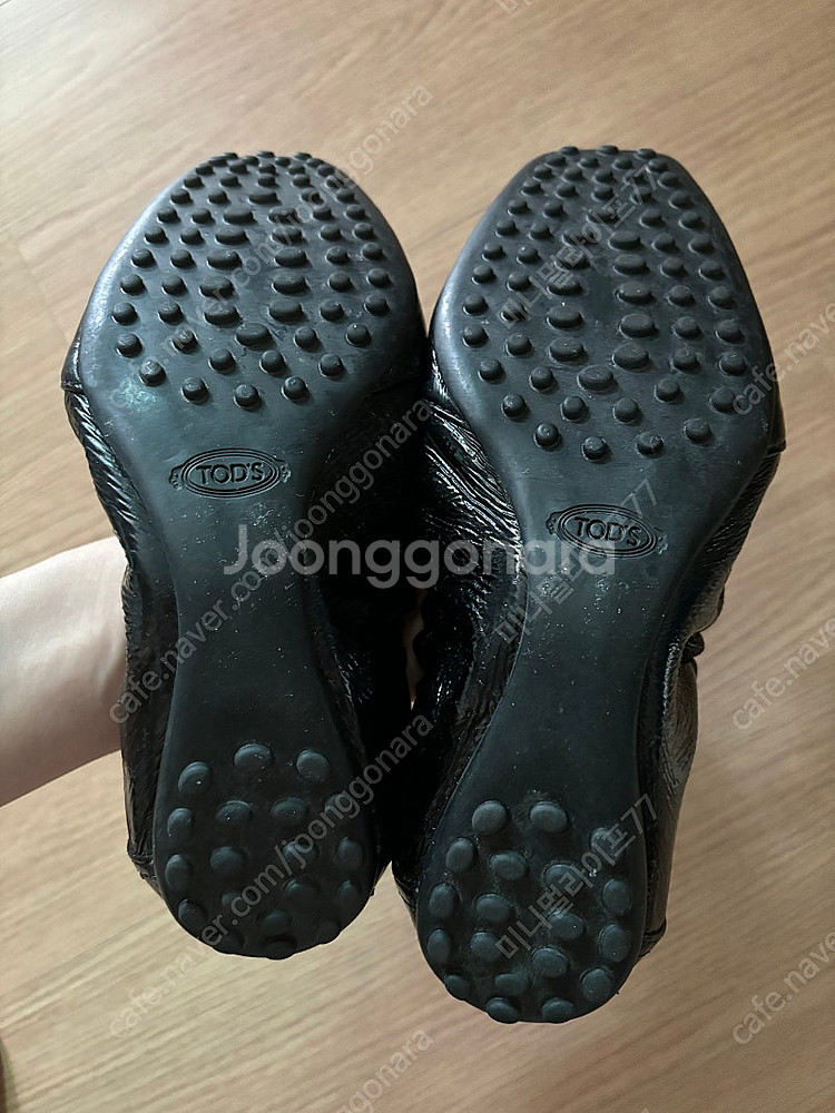 토즈 에나멜 스퀘어 리본 발레 플랫 슈즈 235 189...--8