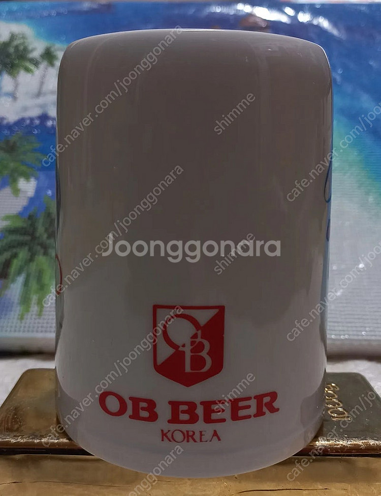 88올림픽기념 호돌이축구도자기 오비맥주 머그컵 500--2