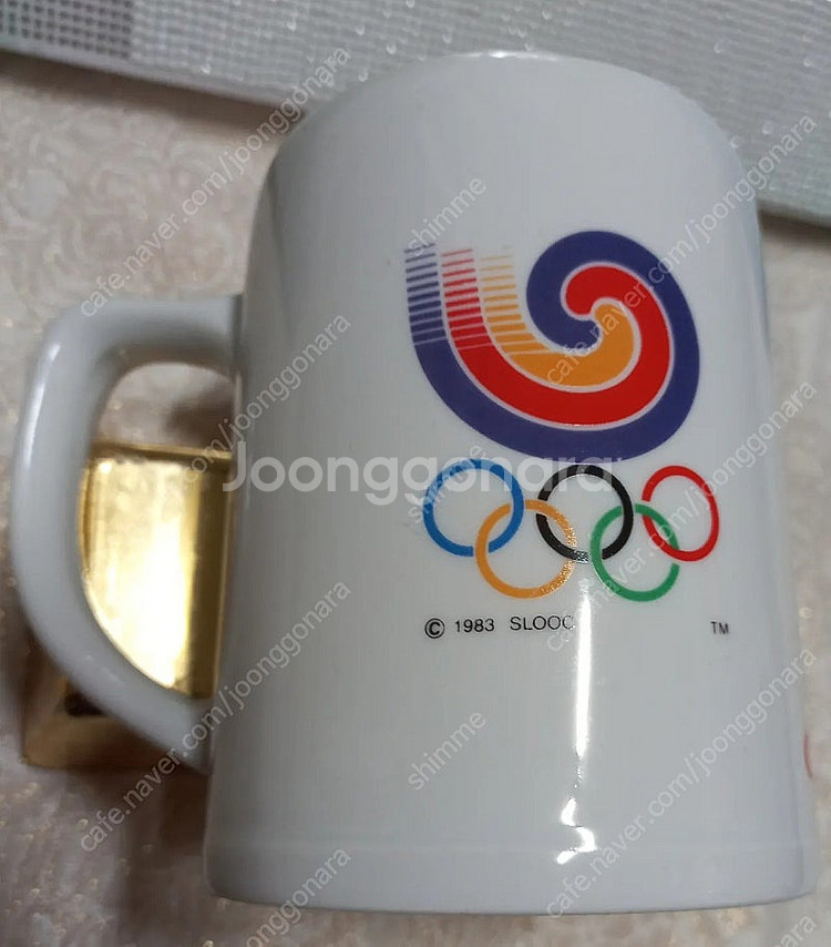 88올림픽기념 호돌이축구도자기 오비맥주 머그컵 500--3