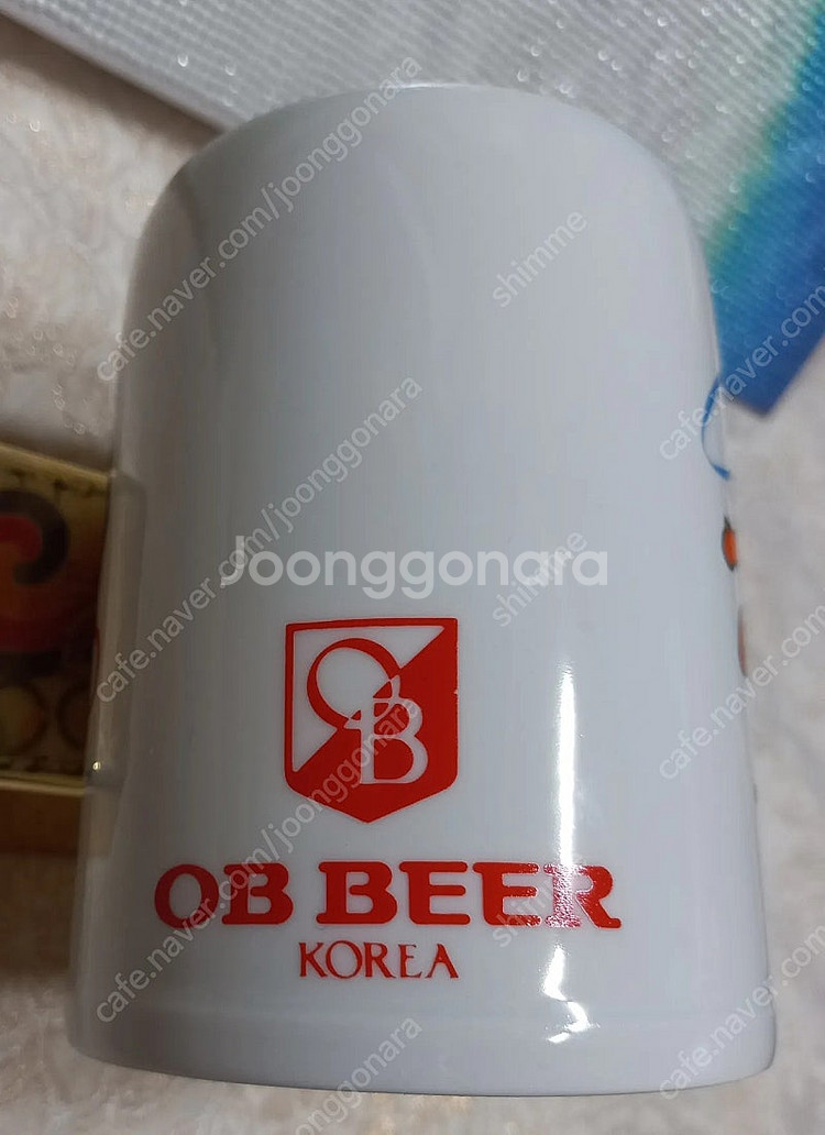 88올림픽기념 호돌이축구도자기 오비맥주 머그컵 500--4