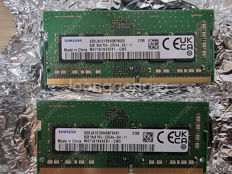 노트북램 ddr4 3200 8g(2개)--0