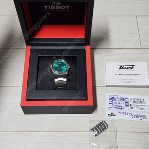 티쏘 TISSOT PRX 35MM 쿼츠 팝니다! (그린 컬러) 풀구성