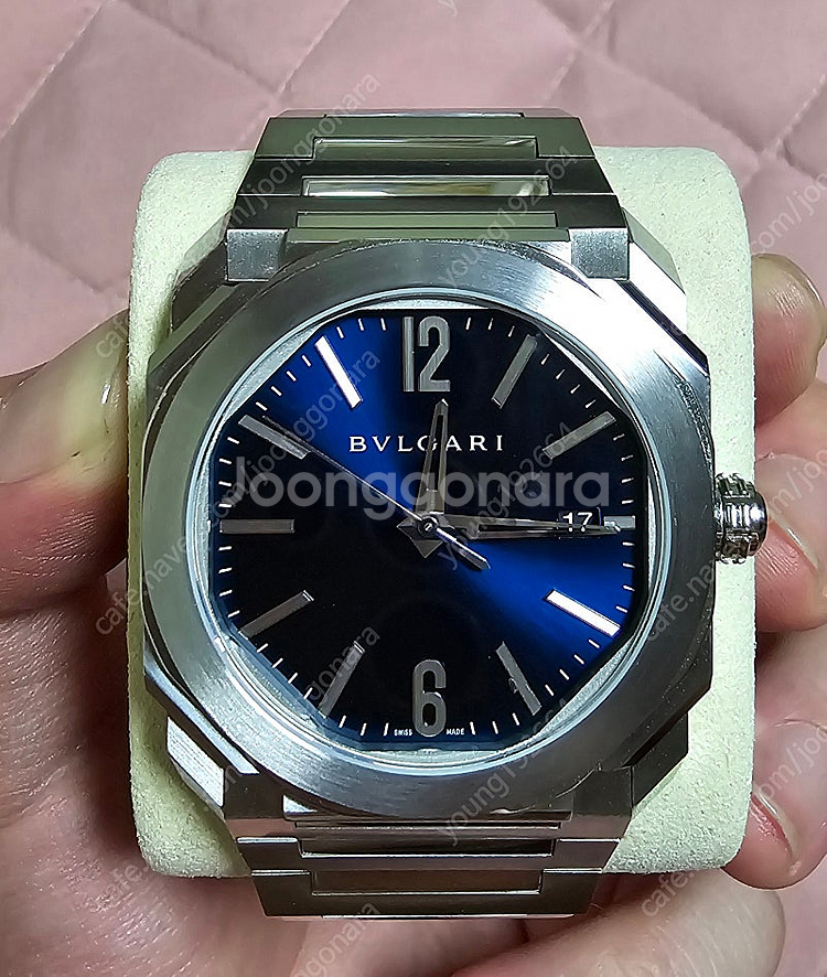 불가리 옥토솔로템포 38mm 청판--0