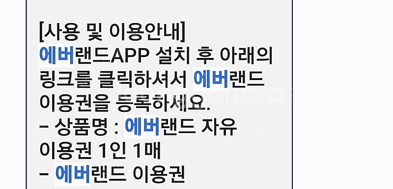 에버랜드 종일권--0