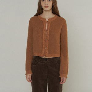 LO61 엘오61 Teddy Boucle Cardigan in Ginger / Hire Alpaca jacket