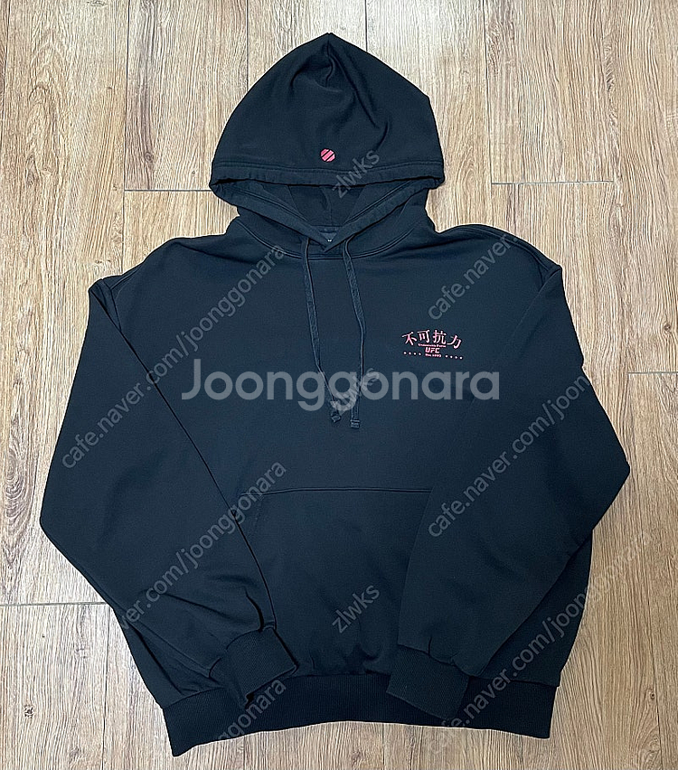 UFC 불가항력 오버핏 후드티 블랙--0
