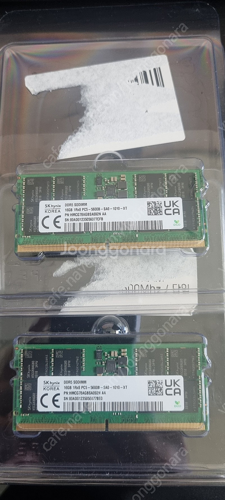 하이닉스 노트북 램 ddr5 5600 16GB 2개--0