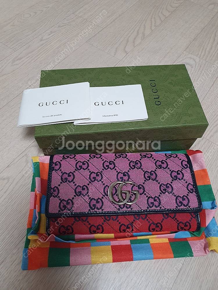 구찌 GG 멀티컬러 장지갑(미사용 보관)--0