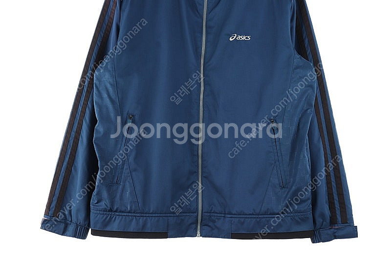 (M) 아식스 집업 바람막이 점퍼자켓 블루 나일론 올드...--3
